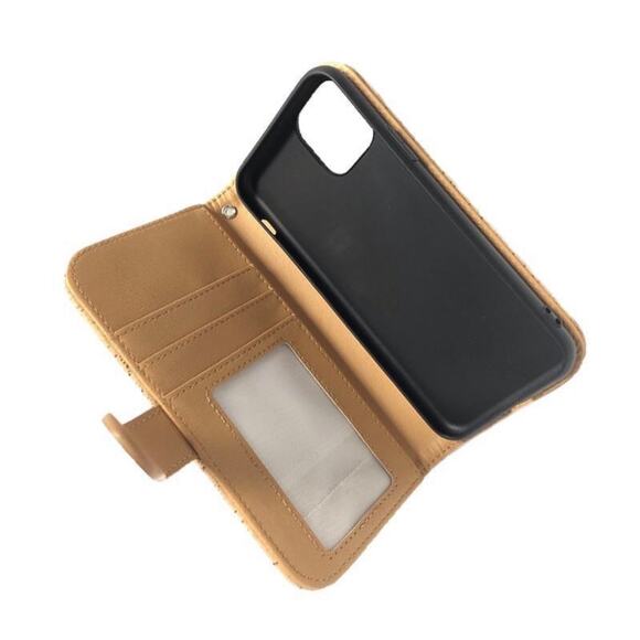 NEW Queork iPhone 11 6.1 Wallet Cell Phone Case Cork Folio Vegan Leather Magnet - Picture 5 of 10